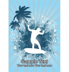 Silhouette surfer Silhouette surfer vector image