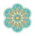 Zentangle stylized color Arabic Indian Mandala vector image