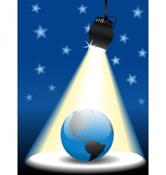 Planet earth on stage vector image