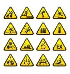 Hazard signs vector image