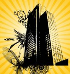 Urban building graphic vector image