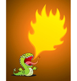 Dragon spewing flames Dragon spewing flames vector image