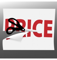 Scissors cut PRICE vector image