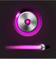 Glossy media player button and track bar vector image