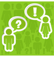 Sticker people vector image