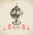 Ice cream hand drawn vector image