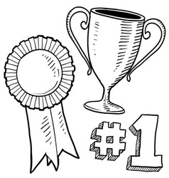 Doodle awards winner vector image