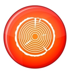 Tree ring icon flat style Tree ring icon flat style vector image