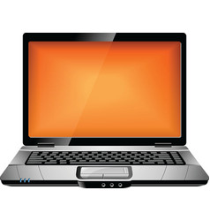 Orange laptop vector image