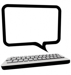 Speech bubble communication vector image