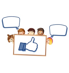 Cartoon Boy Like Thumb vector image