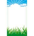 Grass and clouds vector image