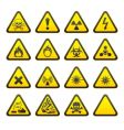 Hazard signs vector image