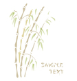 Bamboo watercolor style vector image