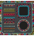 Colorful ethnicity collection ornamental stripes vector image