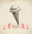 Ice cream hand drawn vector image