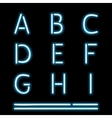 Neon Light Alphabet 1 vector image