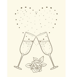 Champagne vector image