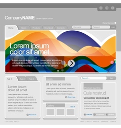Gray Website Template 960 Grid vector image