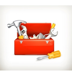Red toolbox vector image
