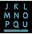 Neon Light Alphabet 2 vector image