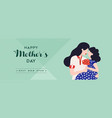 Happy mothers day child family banner Happy mothers day child family banner vector image