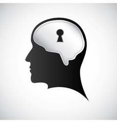 Mind keyhole vector image