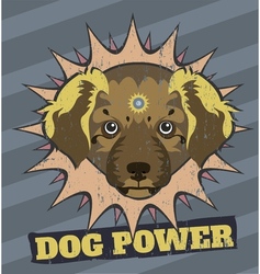 Dog power vector image