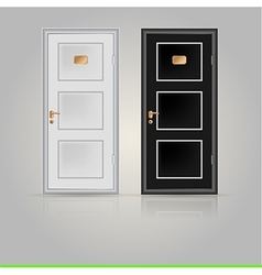 Closed doors vector image