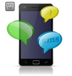 Sending and receiving sms messages vector image
