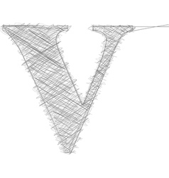 Freehand typography letter e Royalty Free Vector Image