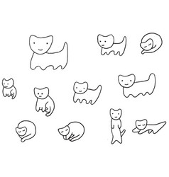 Stretching cat cartoon Royalty Free Vector Image