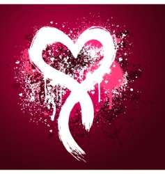 Grunge heart design vector image