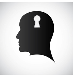 Mind keyhole vector image