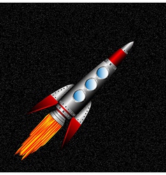 Rocket in space vector image