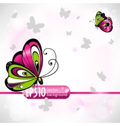 Colorful background with butterfly vector image