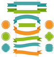 Set of retro ribbons and labels vector image