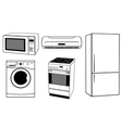 House appliances collage vector image