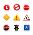 Set of road signs vector image