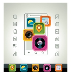 Smartphone icon vector image