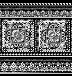 Bohemian indian mandala towel print vintage henna vector image