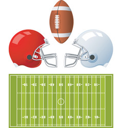 American football helmets vector image
