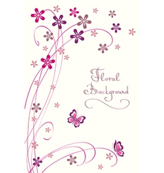 Cute Floral Background Modern Card vector image