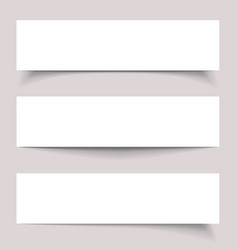 Banners with shadows vector image