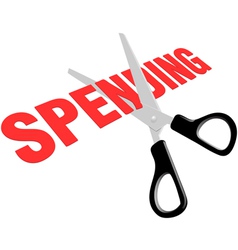 Cut Spending vector image