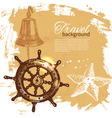 Travel vintage background vector image