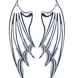 Devil wings vector image