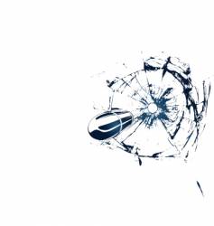 Broken glass vector image