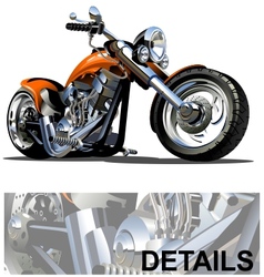Cartoon Motorcycle vector image