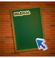 Brickwall chalkboard vector image